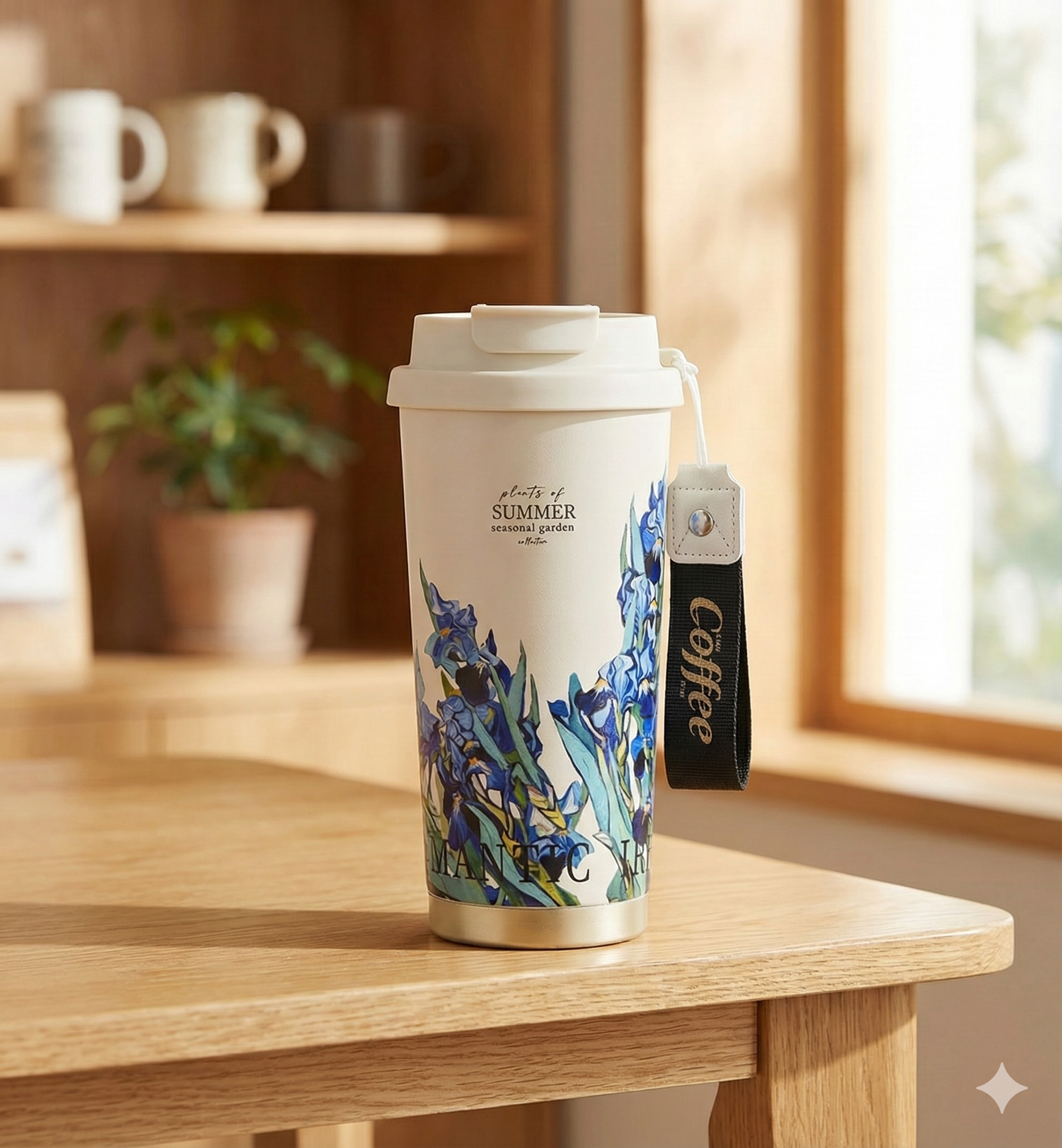 Sleek Floral Stainless Steel Travel Tumbler (550 ml)